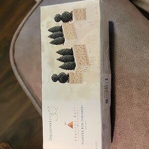 NIB Department 56 "Planter Box Topiaries " Seasons Bay Series